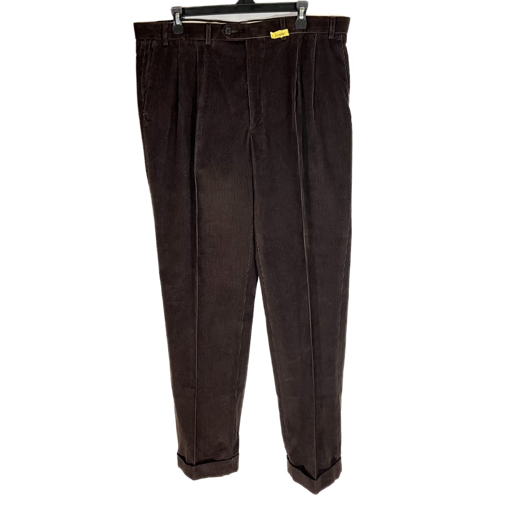 Lauren Ralph Lauren Mens Corduroy Pants 38x32 Trouser Brown Chocolate Cotton